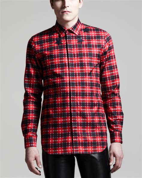 red givenchy shirt|givenchy button up.